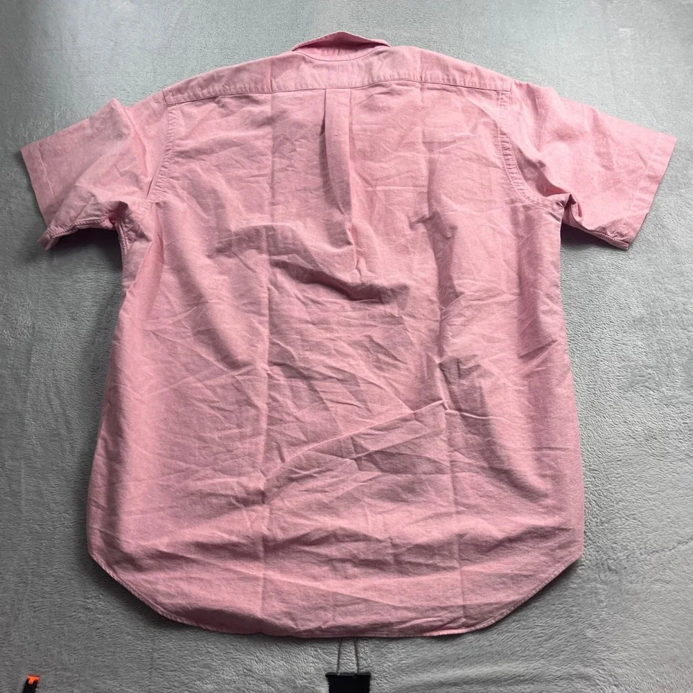 Ralph Lauren Blake Mens Large Pink Short Sleeve Oxford Button Down Shirt